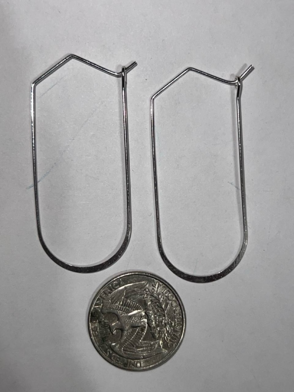 Minimal Silver-Tone Geometric Hoop Earrings